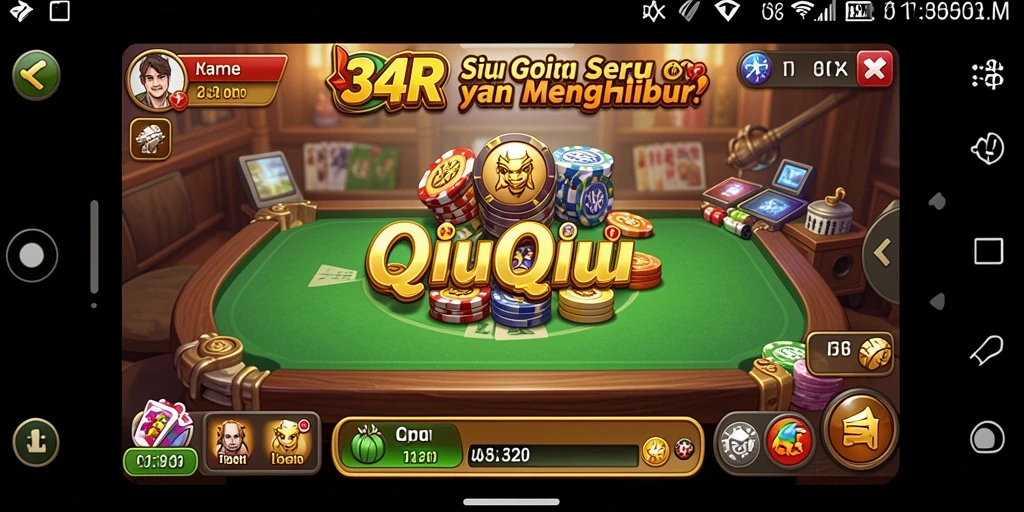 Tampilan screenshot unik dari gameplay QiuQiu 34R.
