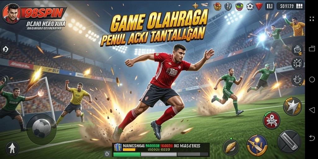 Tampilan gameplay 98SPIN yang dinamis dan penuh aksi.