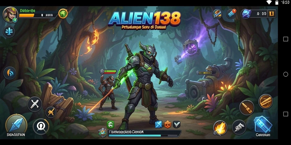 Tampilan gameplay seru dan penuh warna dari ALIEN138.