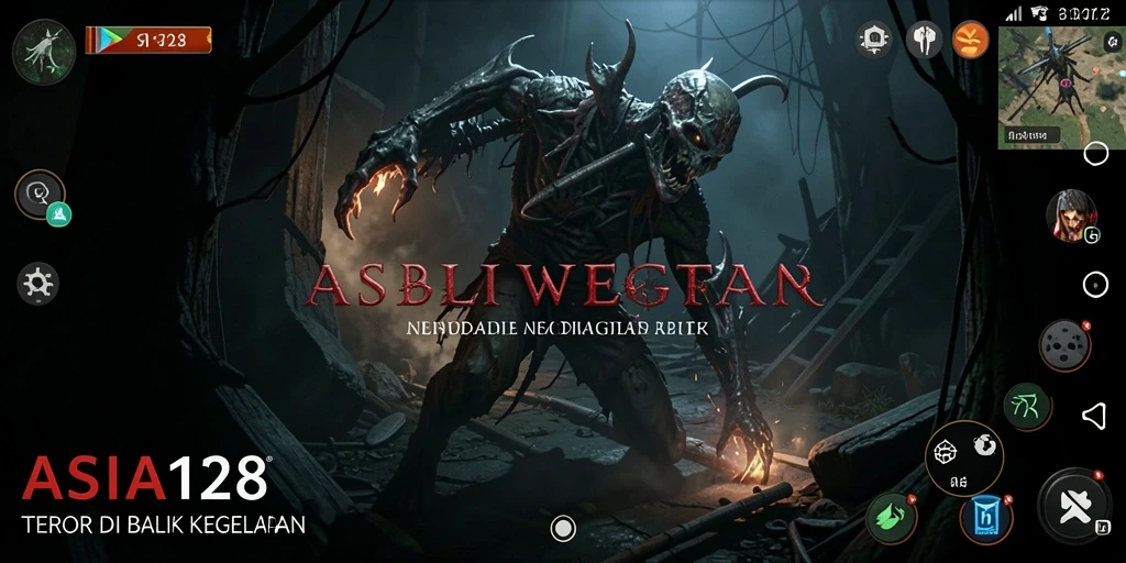 Tampilan gameplay ASIA128 yang menegangkan dan menakutkan.