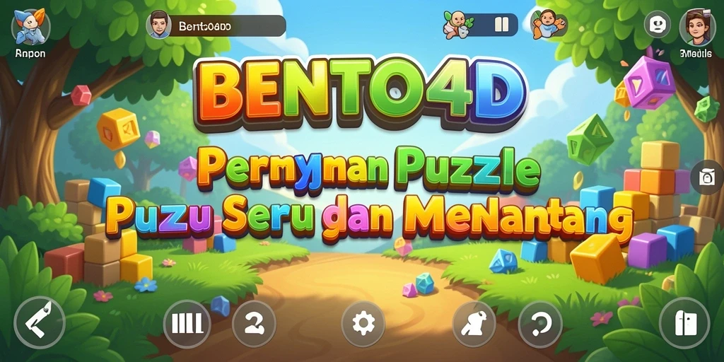Screenshot gameplay BENTO4D yang menampilkan level puzzle menantang.
