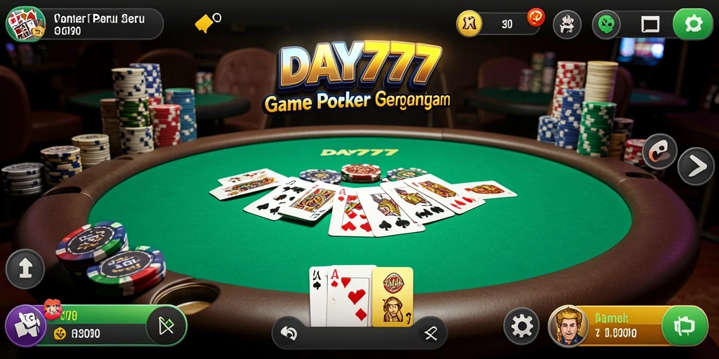 Screenshot utama DAY777 menampilkan gameplay seru Poker.