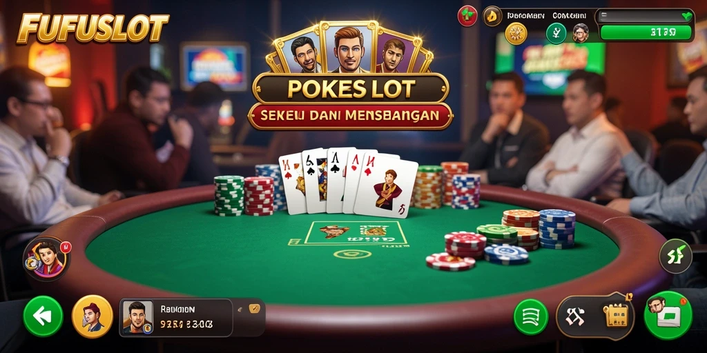 Screenshot FUFUSLOT menampilkan pemain sedang asyik bermain Poker.