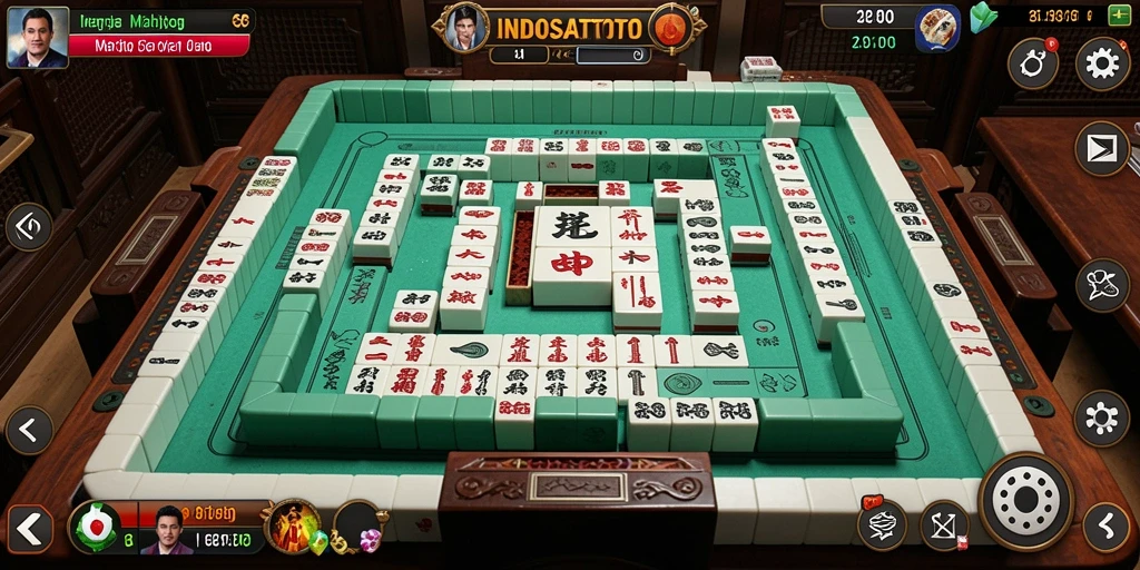 Tampilan menarik dari gameplay INDOSATTOTO dengan suasana Mahjong.