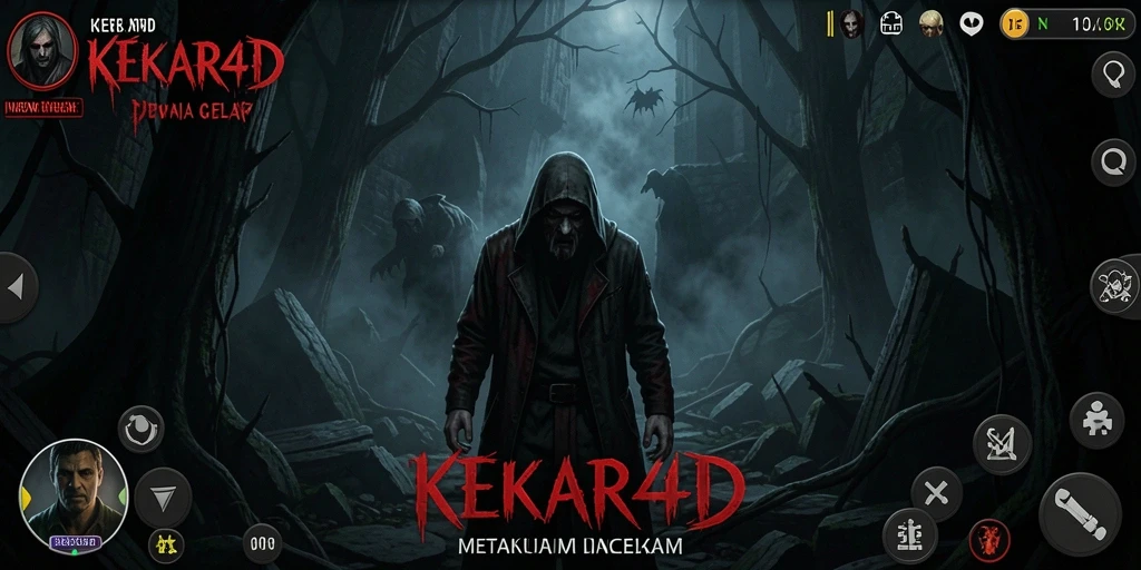 Screenshot dari gameplay <strong>KEKAR4D</strong> yang menakutkan dan penuh ketegangan.