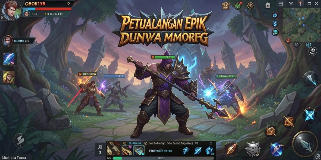 Tampilan gameplay OBOR138 menunjukkan aksi pertempuran yang mendebarkan.