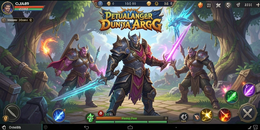 Screenshot utama OJA89 menampilkan aksi pertempuran yang seru dalam dunia ARPG.