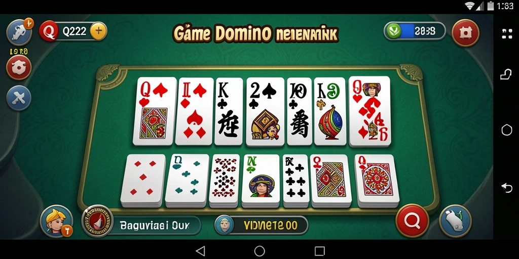 Tampilan permainan Domino yang seru dan interaktif.