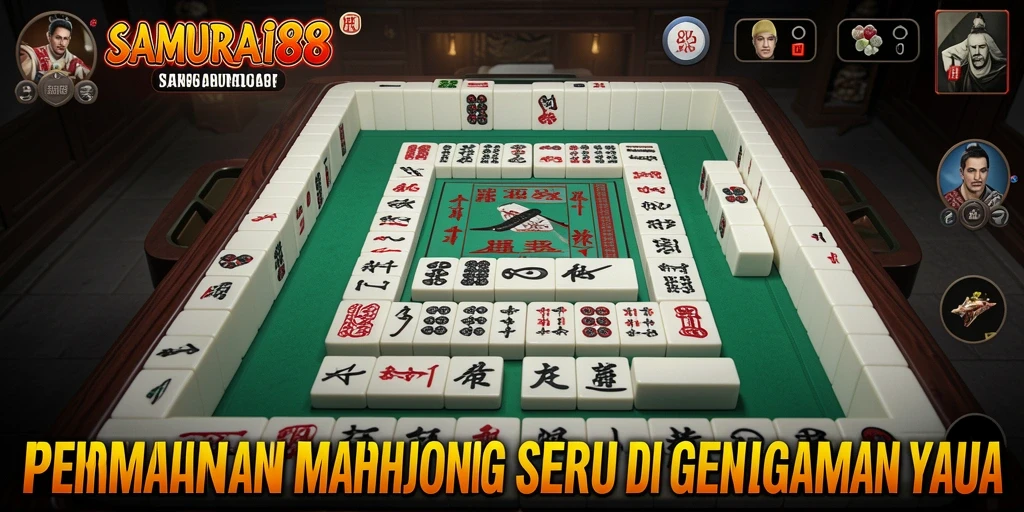 Tangkapan layar gameplay SAMURAI88 yang menampilkan strategi dan aksi Mahjong.