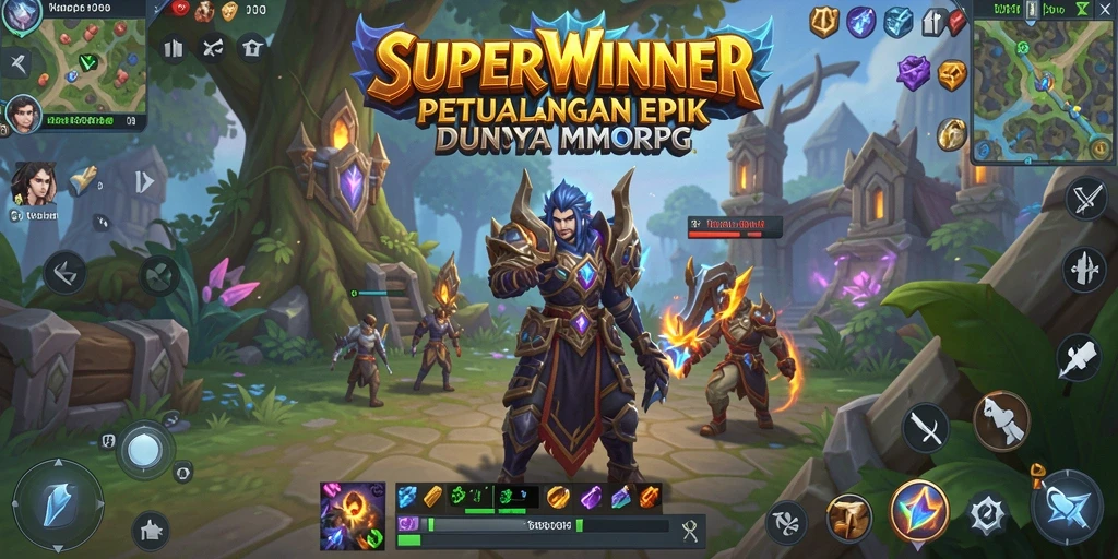 Gameplay SUPERWINNER yang menegangkan dalam aksi MMORPG.