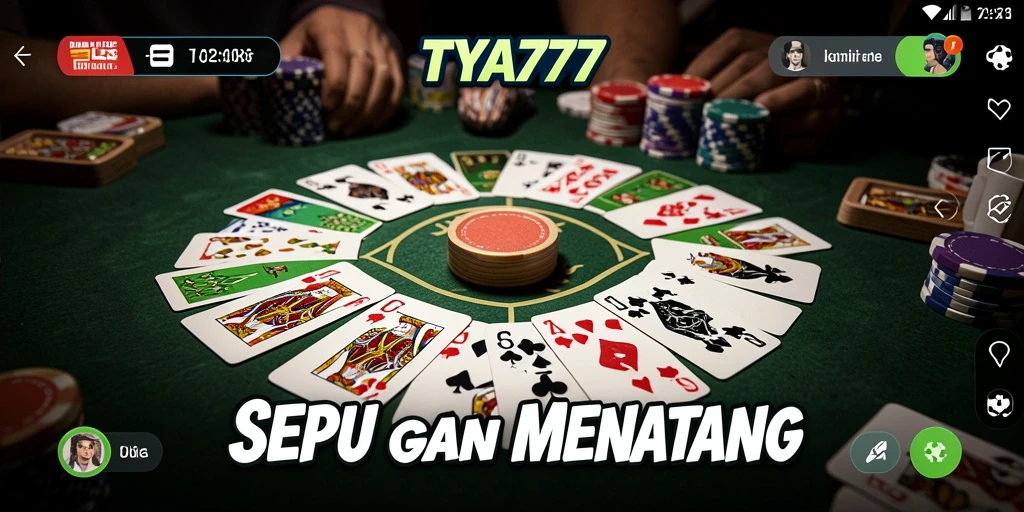 Tampilan gameplay seru di aplikasi TYA777 saat bermain Gaple.