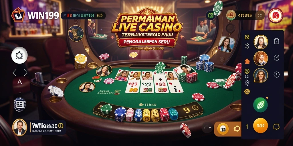 Tampilan gameplay Live Casino yang menarik dan interaktif di WIN199.